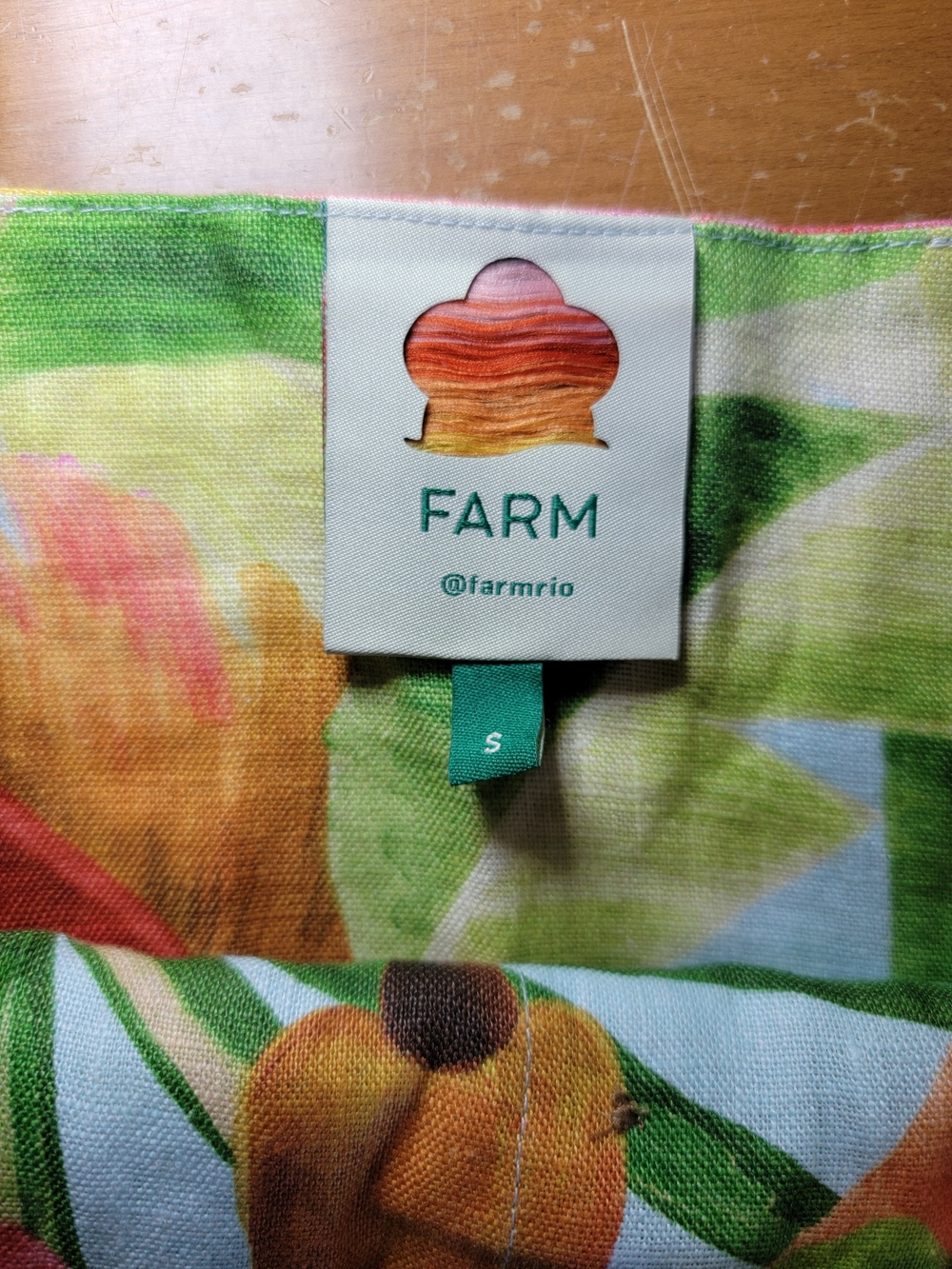 Anthropologie Farm Rio Nisa Linen Mini Dress Tropical Sz S EUC - Picture 3 of 16